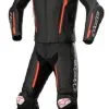 Alpinestars Missile V2 2-P Leather Suit Black Red Fluo 1 Alpinestars Missile V2 2-P Leather Suit Black Red Fluo -Motorcycle Equipment Soldes alpinestars missile v2 2 p leather two piece suit 2 teiler combi traje tulum 3160122 1030 1 4