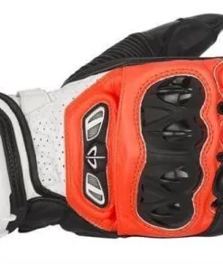 Alpinestars GP TECH Gloves BLACK RED FLUO WHITE