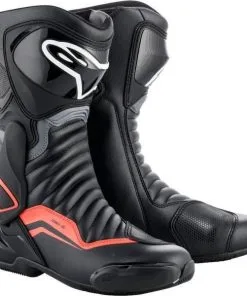 Alpinestars SMX-6 V2 Boots Black Gray Red Fluo