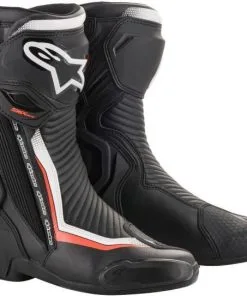 Alpinestars SMX Plus V2 Boots Black White Red Fluo