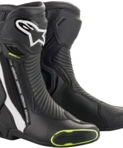 Alpinestars SMX Plus V2 Boots Black White Yellow Fluo
