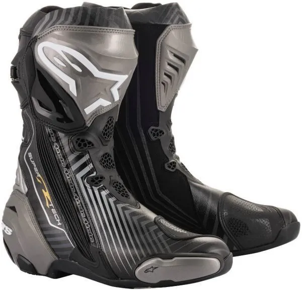 Alpinestars Supertech R Boots Black Gray Gold