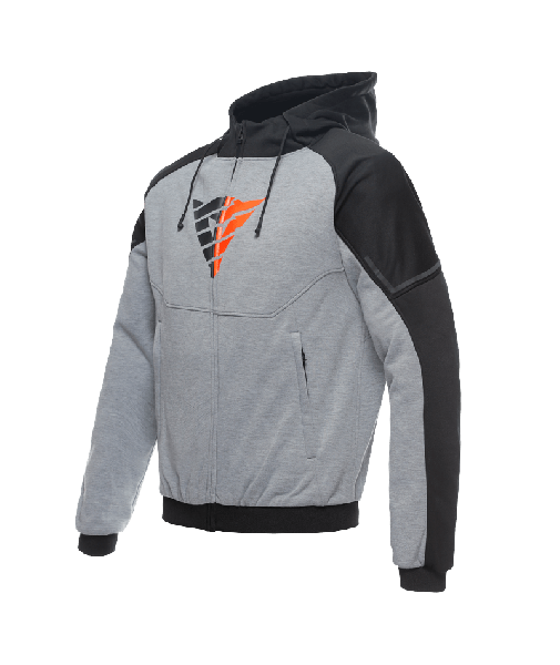 Dainese Daemon-X Safety Hoodie Full Zip Melange-Gray/Black/Red-Fluo 3 Dainese Daemon-X Safety Hoodie Full Zip Melange-Gray/Black/Red-Fluo