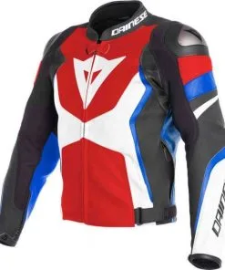 Dainese Avro 4 Leather Jacket Red/White/Blue