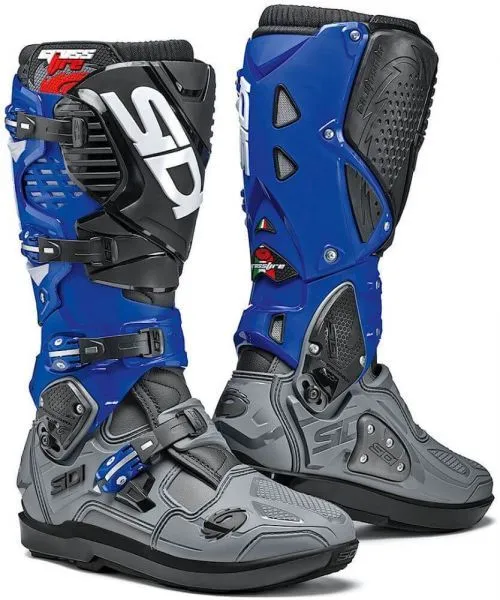 Sidi Crossfire 3 SRS Grey-Blue-Black -Motorcycle Equipment Soldes sidi crossfire 3 srs grey blue black motorcycle boots motorradstiefel motorlaarzen bottes botas botlar 1 1