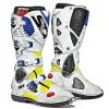 Sidi Crossfire 3 Yellow Fluo White Blue -Motorcycle Equipment Soldes sidi crossfire 3 white blue yellow fluo boots stiefel bottes botas laarzen www.championhelmets 1